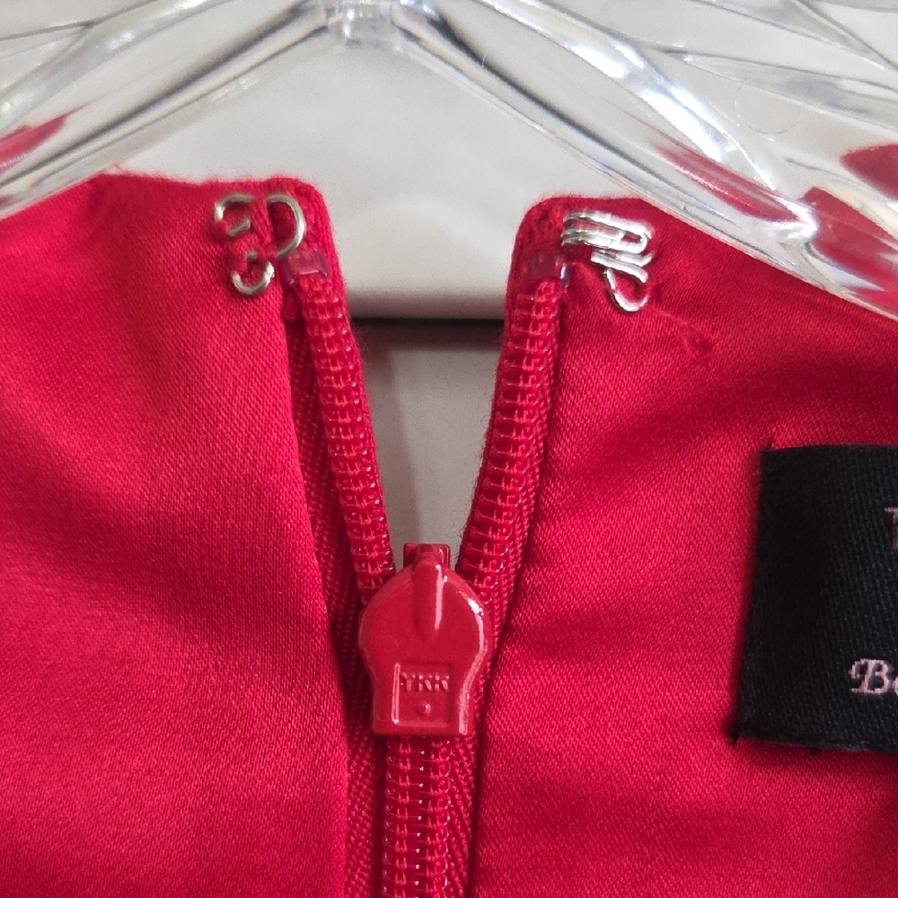 Ted Baker Red Sheath Mini Dress V-neck Sleeveless - Picture 6 of 7